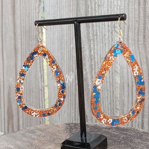 Hand Crafted Multicolor Teardrop Earrings